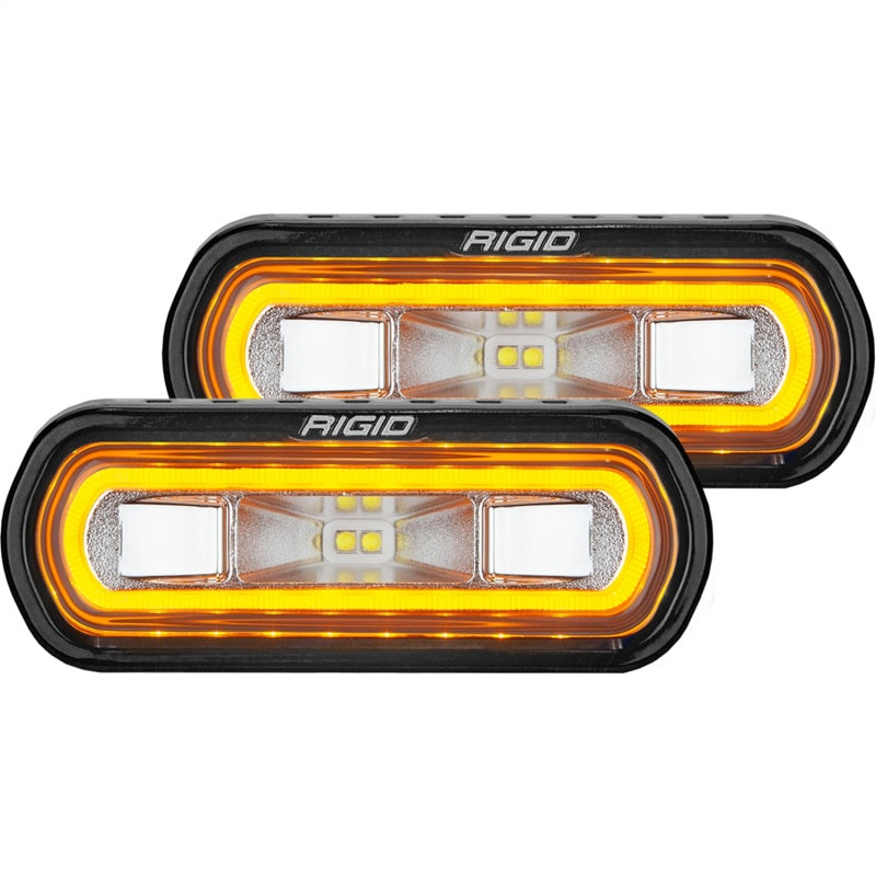 Rigid Industries SR-L Series Surface Mount LED Spreader Pair w/ Amber Halo - Universal