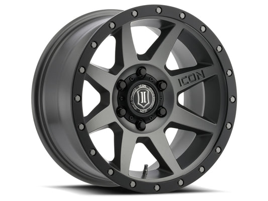 ICON Rebound 17x8.5 6x5.5 0mm Offset 4.75in BS 106.1mm Bore Titanium Wheel